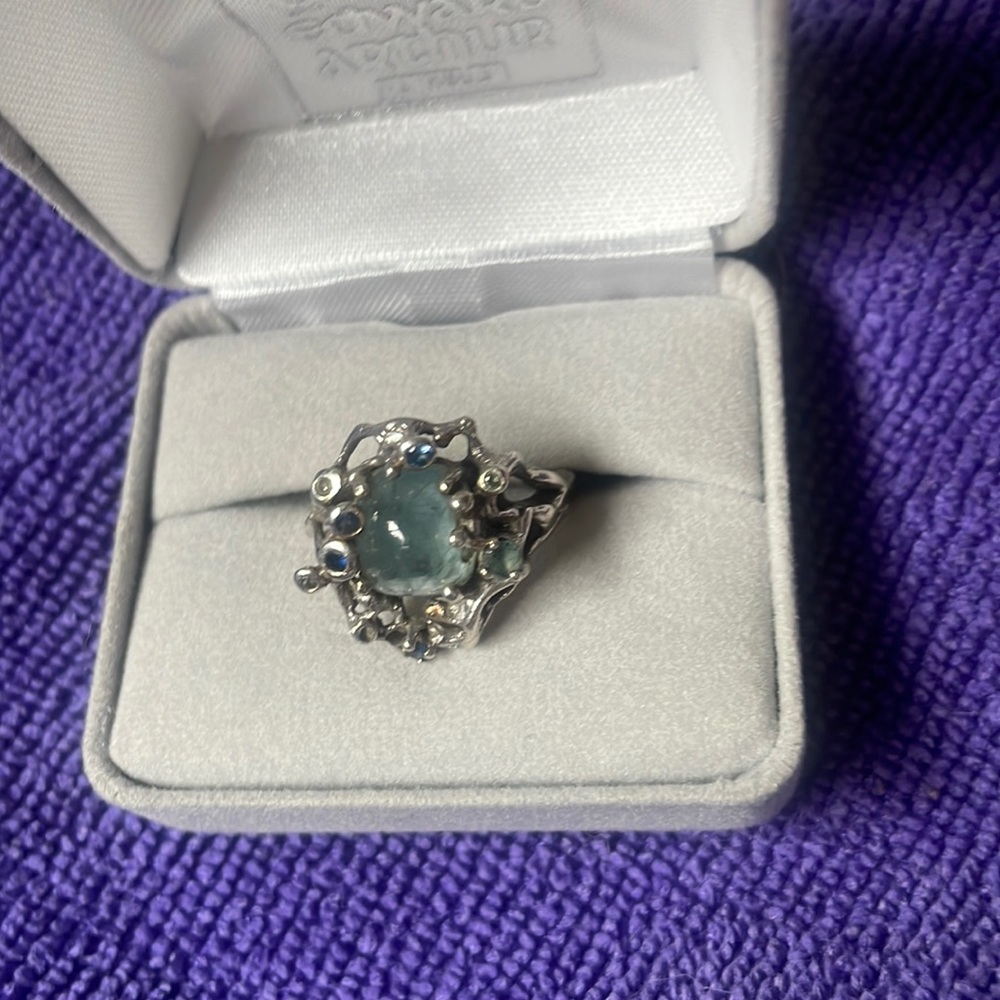 Handmade Designer Sterling Silver Chalcedony Ring